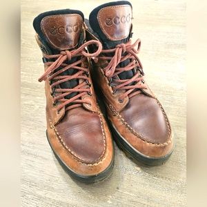 ECCO Track 25 Gore Tex Mid Hiking Boots Waterproof Leather Bison Men’s 46 US 12